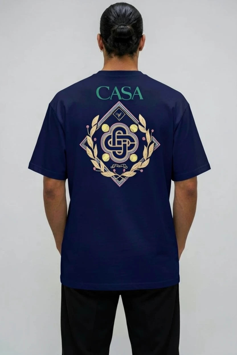 T-shirt Casa — Blason romain écriture verte