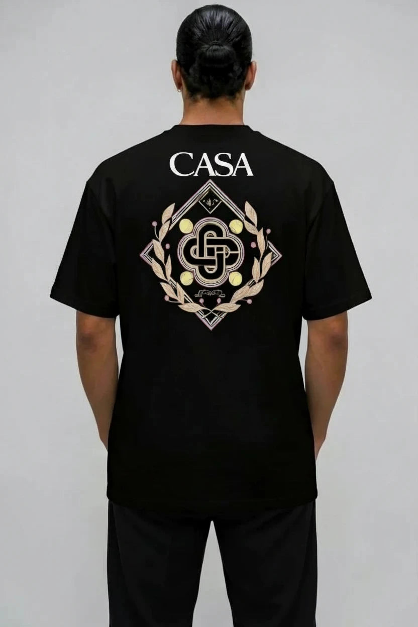 T-shirt Casa — Blason romain écriture verte