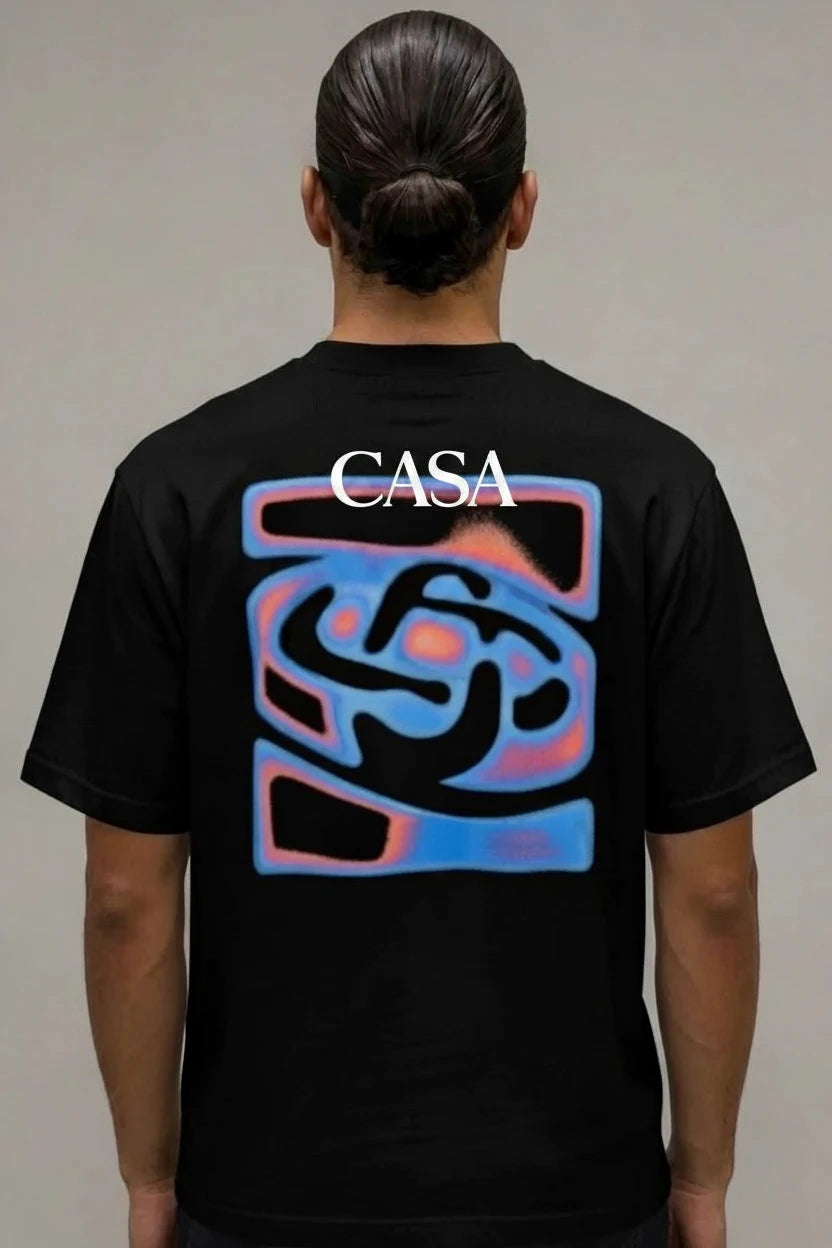 T-Shirt "CASA Thermal Wave" bleu