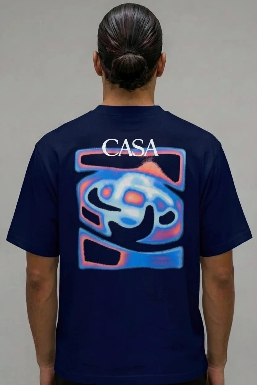 T-Shirt "CASA Thermal Wave" bleu