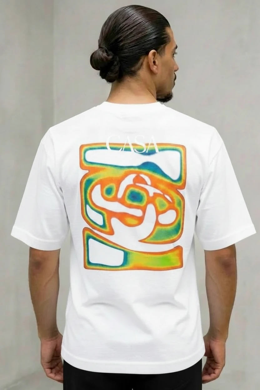 T-Shirt "CASA Thermal Wave" orange