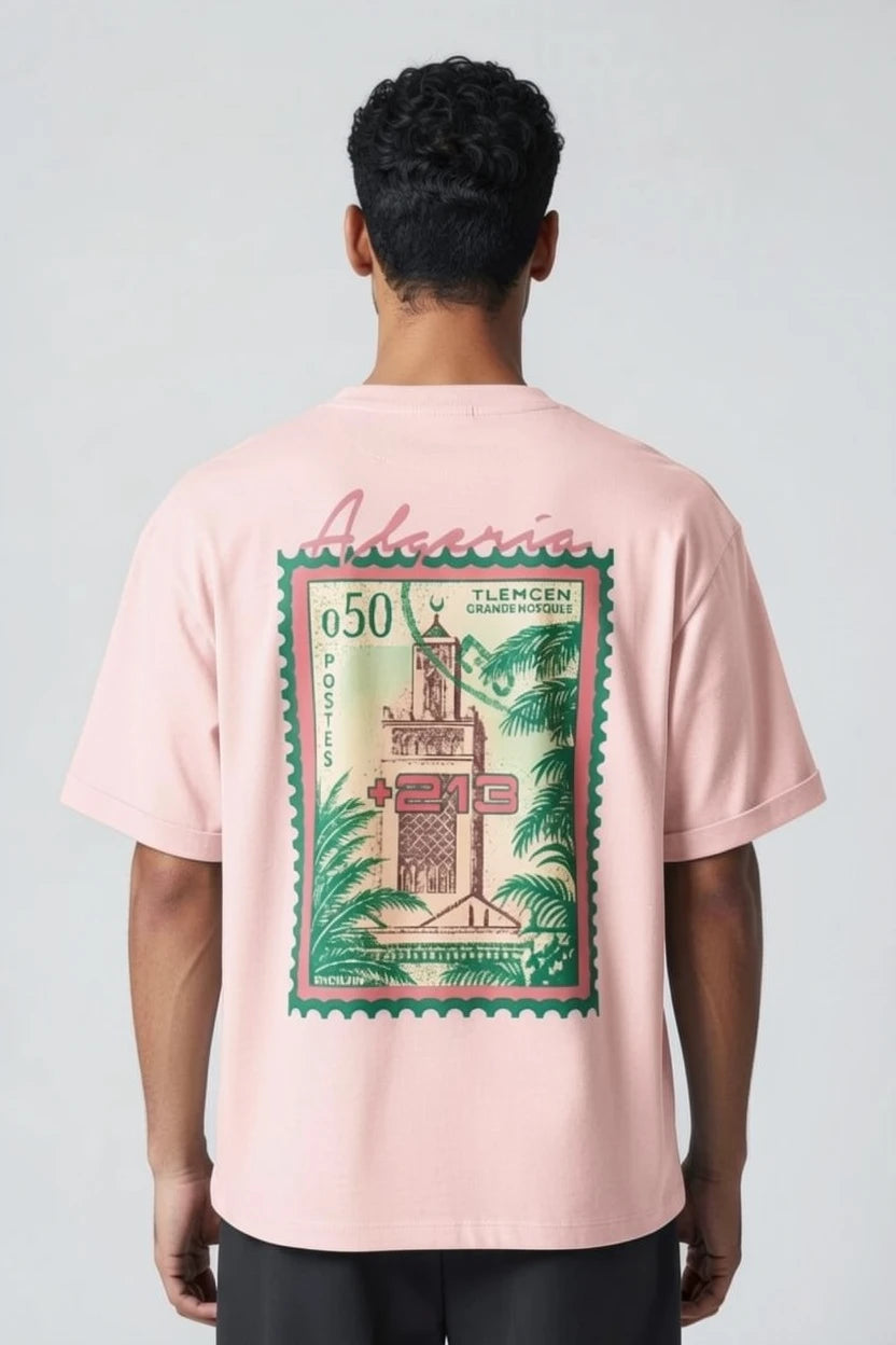 T-shirt homme Algeria 213 timbre vintage