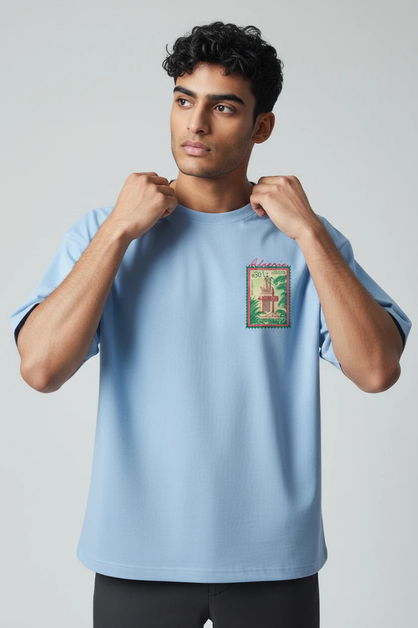 T-shirt homme Algeria 213 timbre vintage