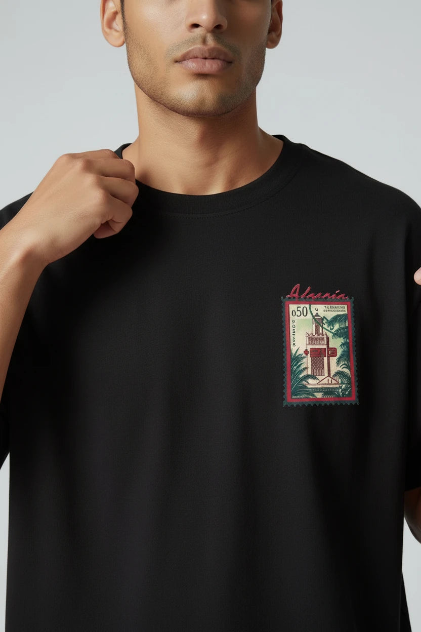 T-shirt homme Algeria 213 timbre vintage