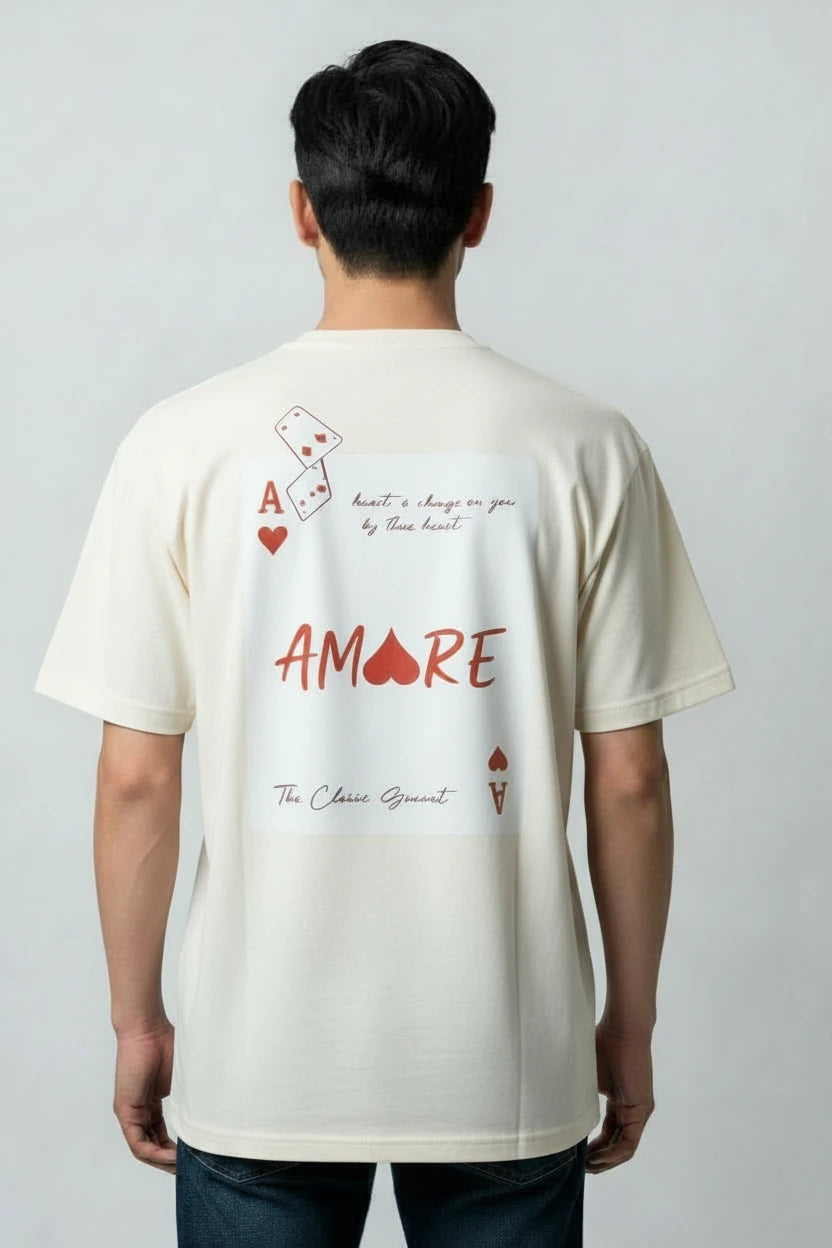 T-shirt homme Amore imprimé carte cœur