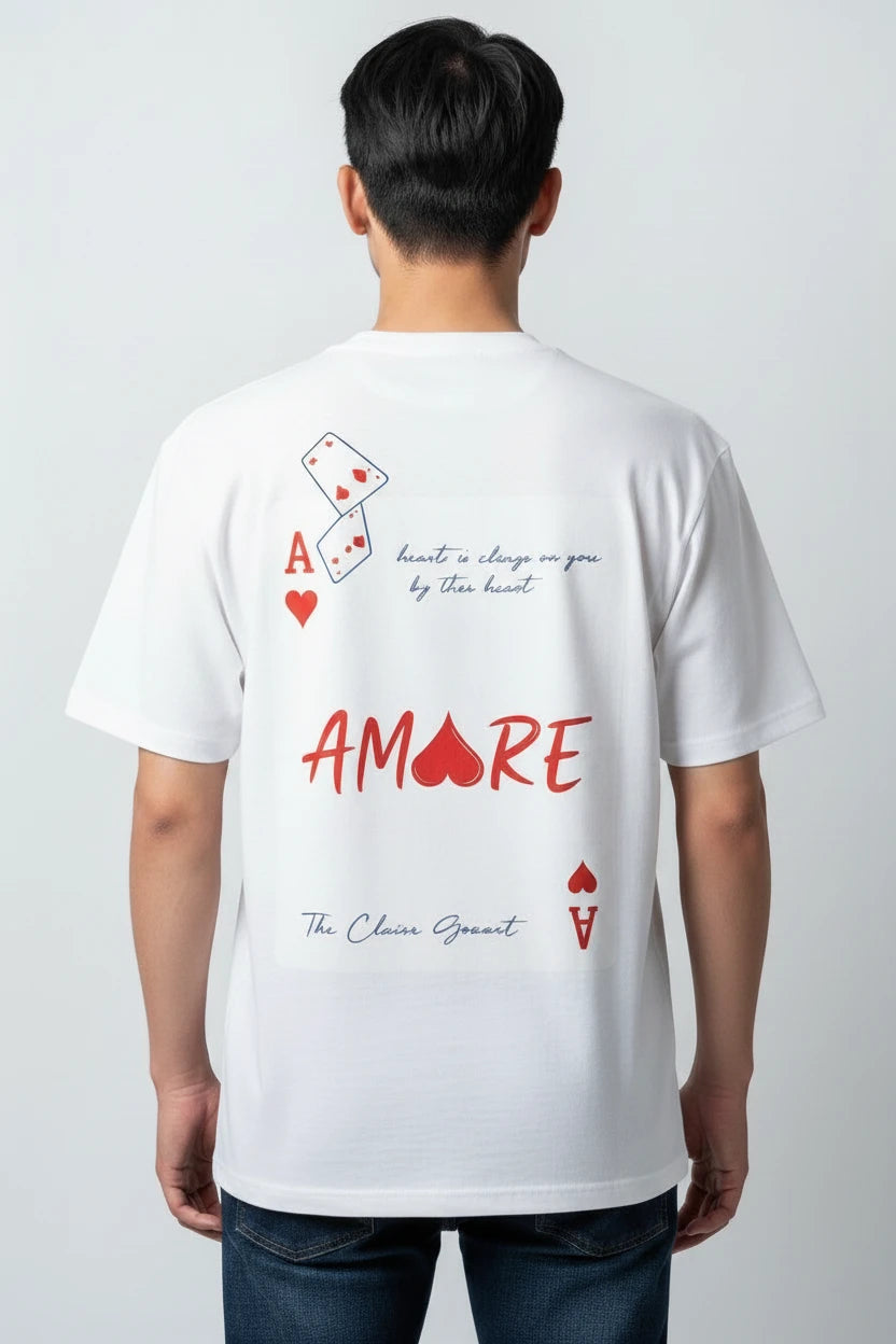 T-shirt homme Amore imprimé carte cœur