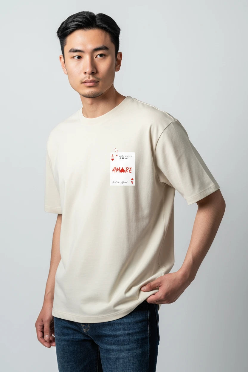 T-shirt homme Amore imprimé carte cœur