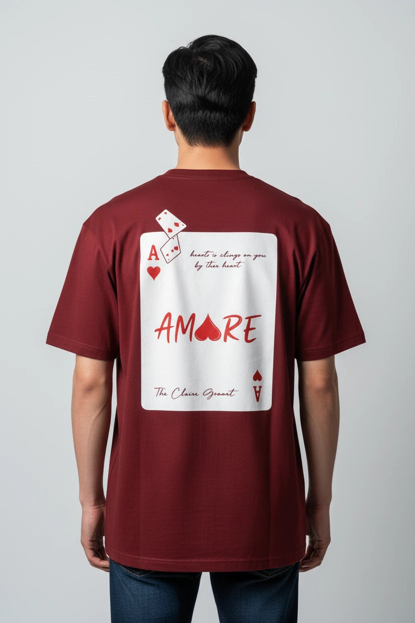T-shirt homme Amore imprimé carte cœur