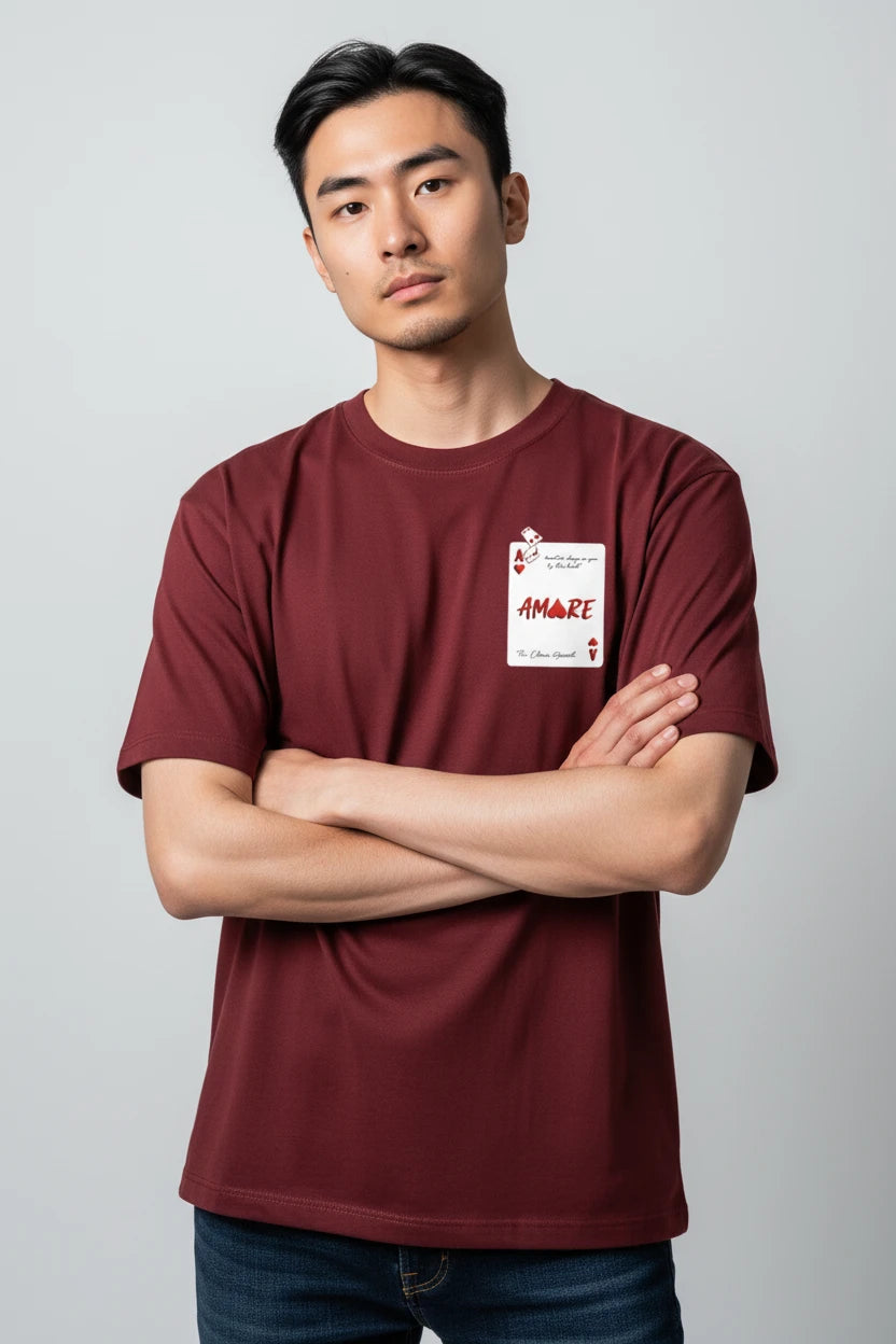 T-shirt homme Amore imprimé carte cœur