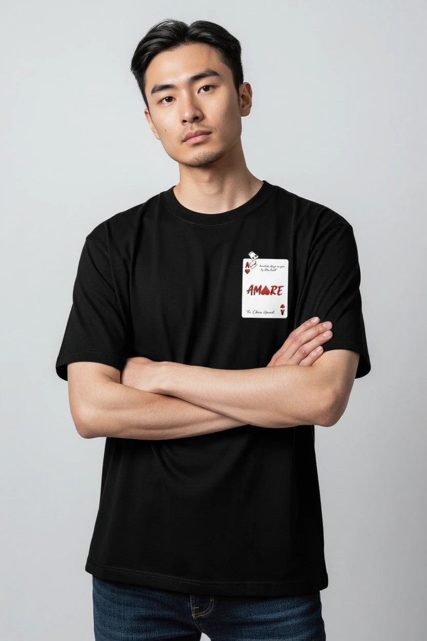 T-shirt homme Amore imprimé carte cœur