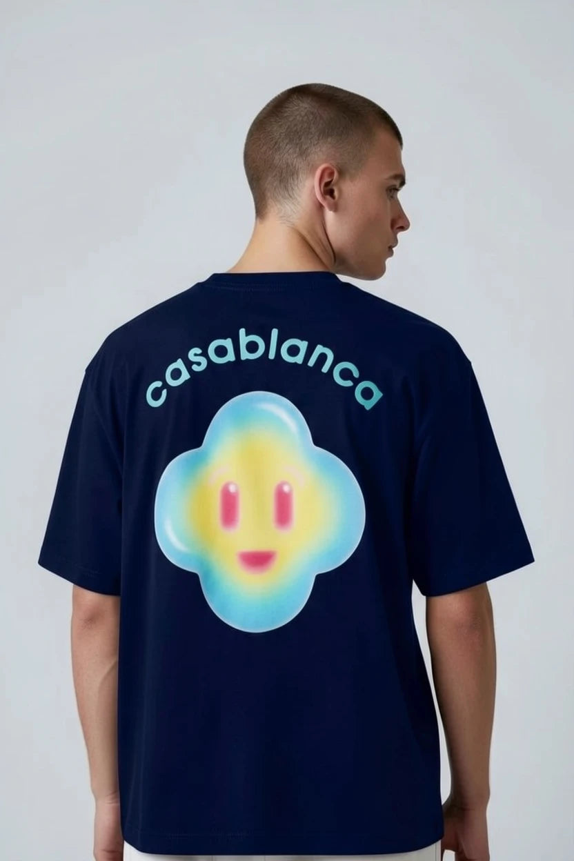 T-shirt homme Casablanca logo pastel streetwear