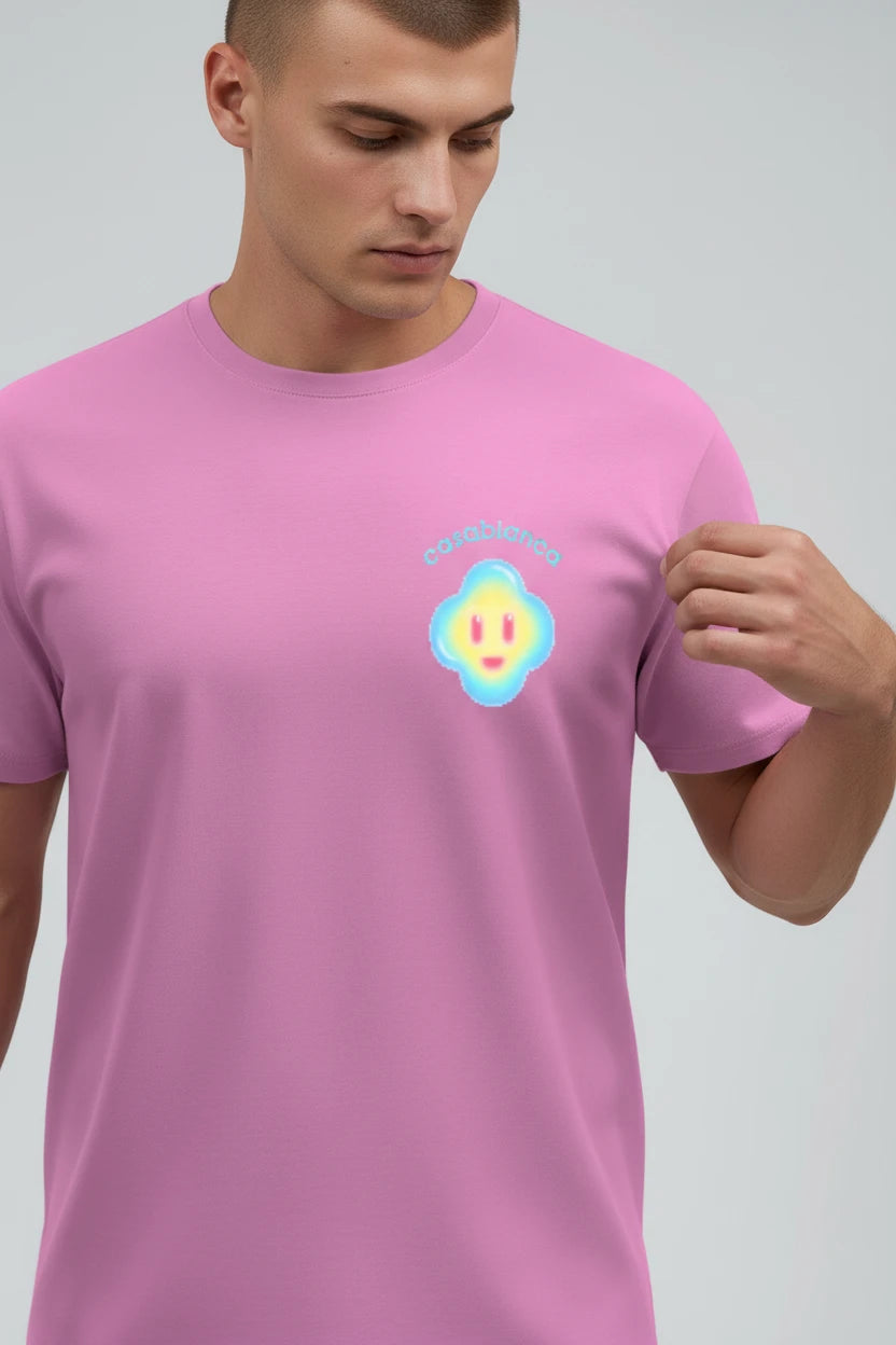 T-shirt homme Casablanca logo pastel streetwear