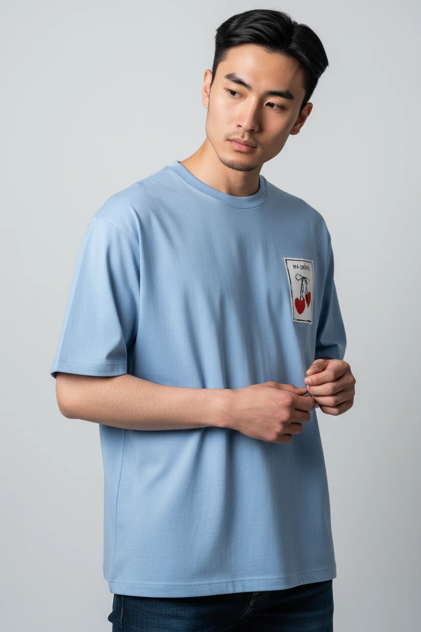T-shirt homme Ma Chérie imprimé cerise cœur