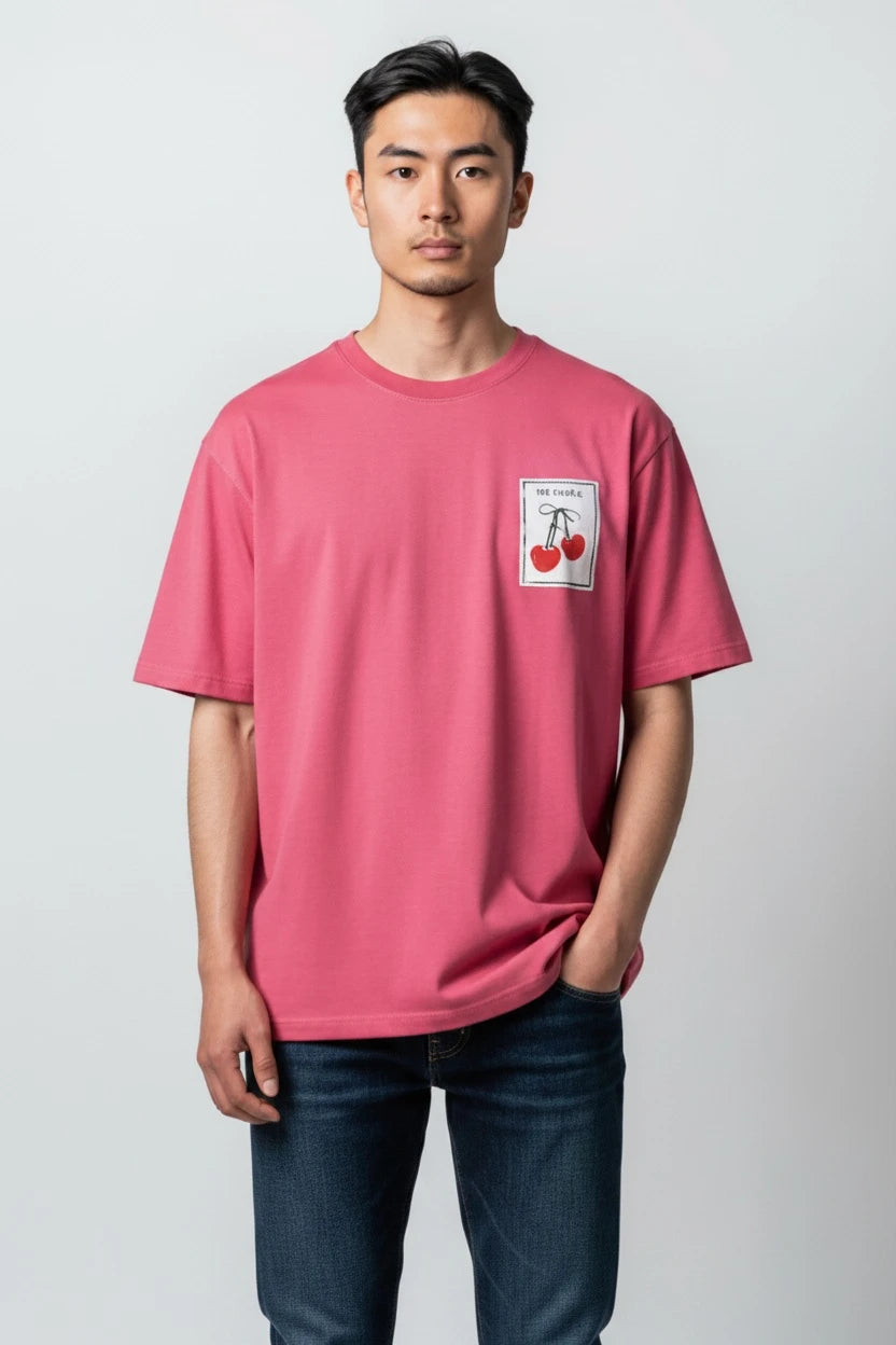 T-shirt homme Ma Chérie imprimé cerise cœur