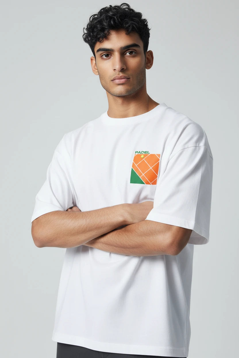 T-shirt homme Padel Court imprimé graphique
