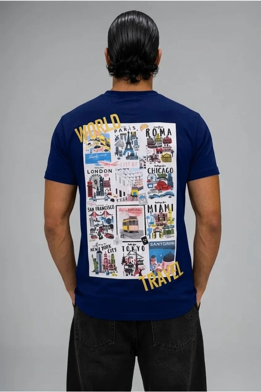 T-shirt homme World Travel