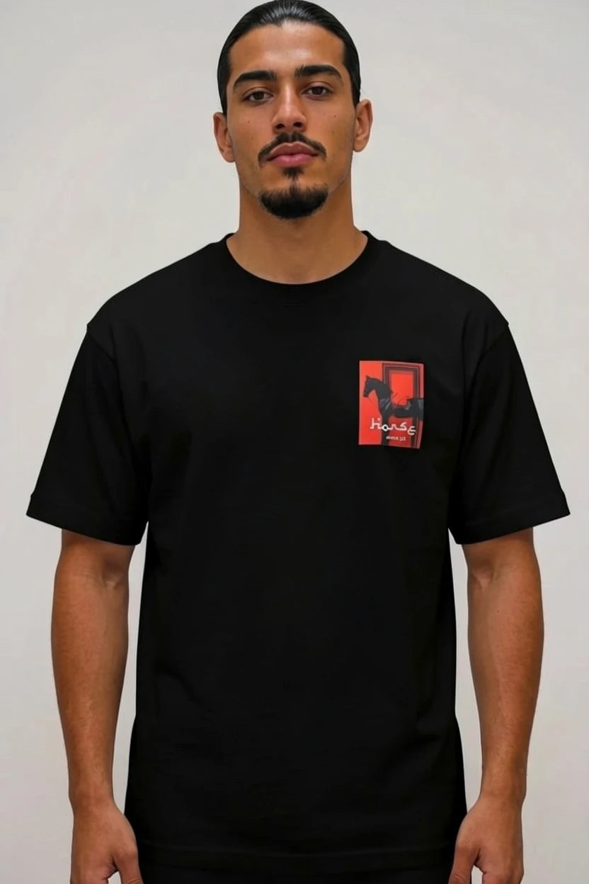T-shirt cheval "Horse" rouge