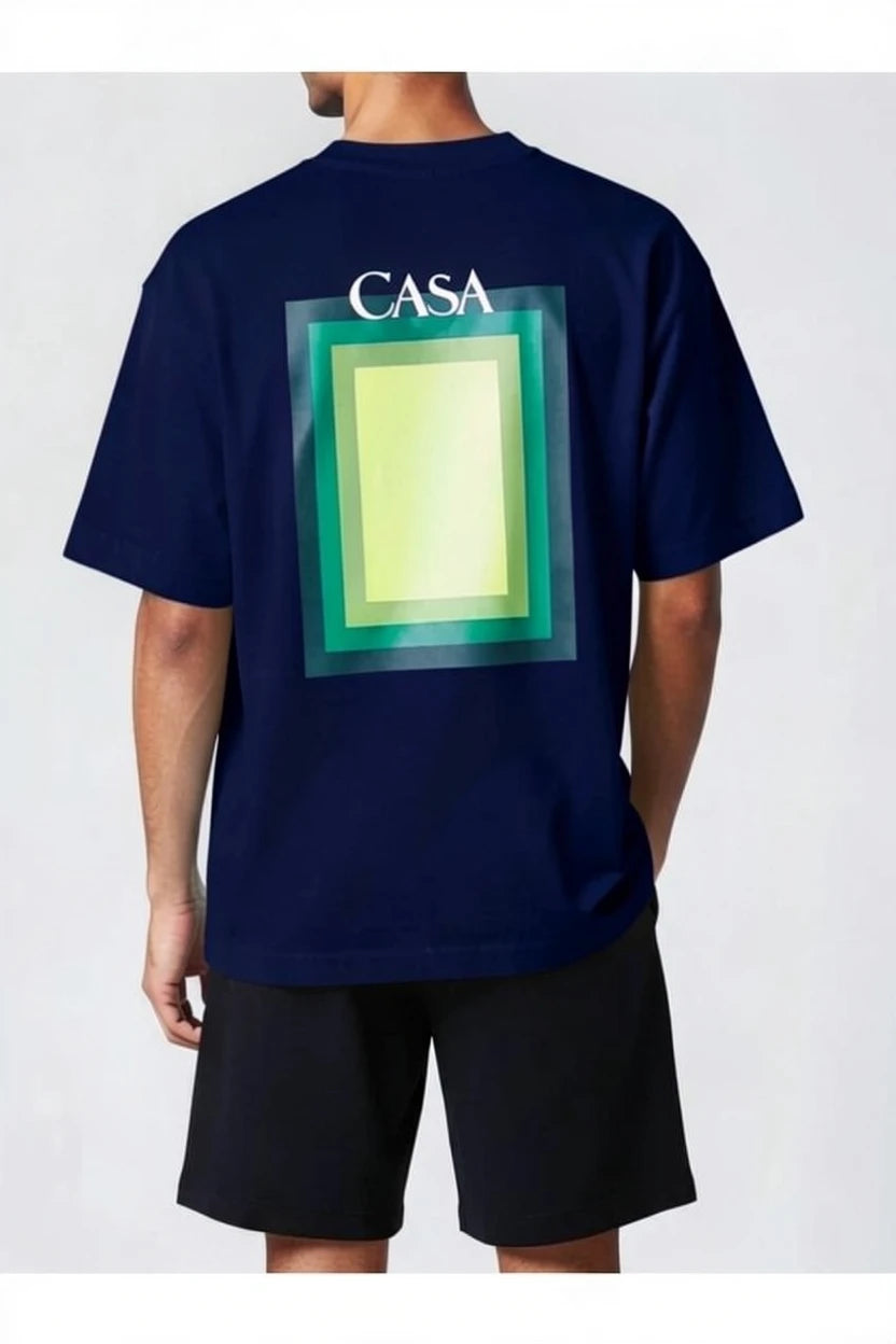 T-Shirt Graphique Casa – Édition Carré Vert