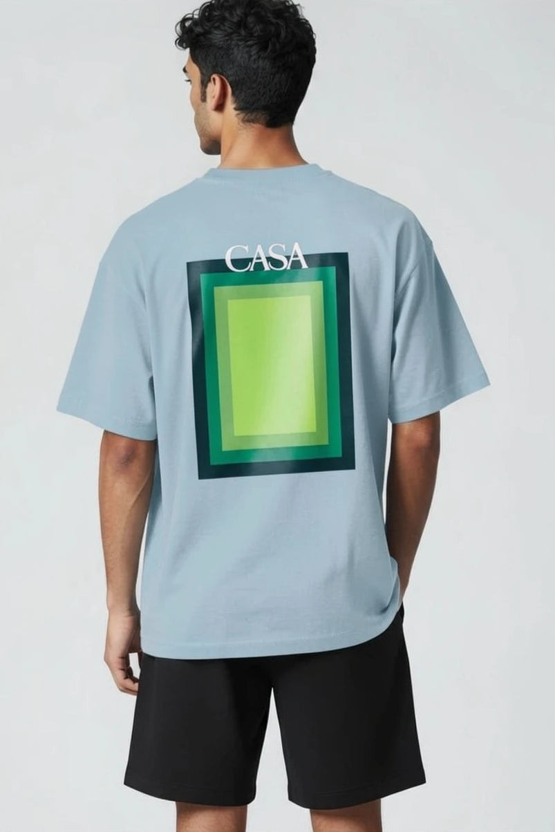 T-Shirt Graphique Casa – Édition Carré Vert