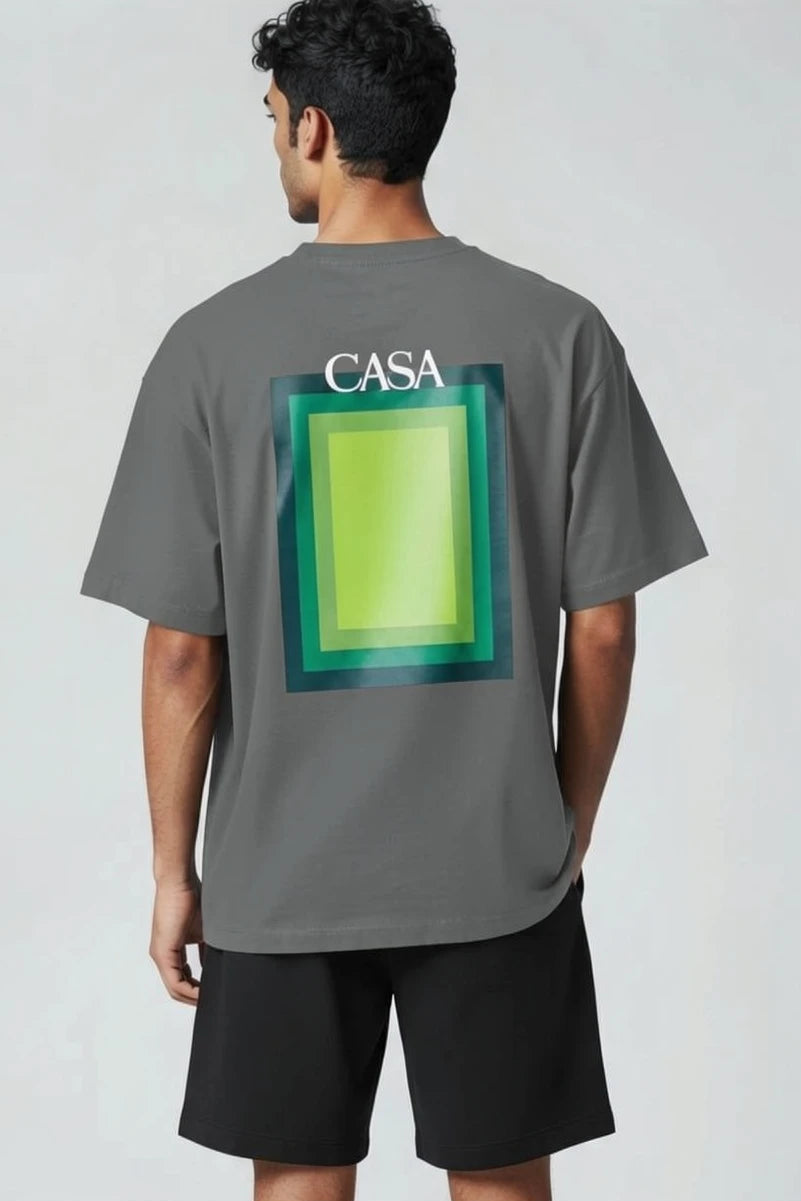 T-Shirt Graphique Casa – Édition Carré Vert