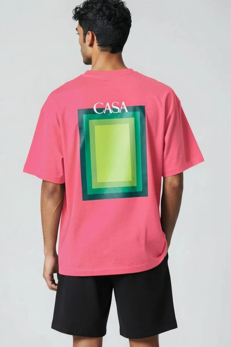 T-Shirt Graphique Casa – Édition Carré Vert