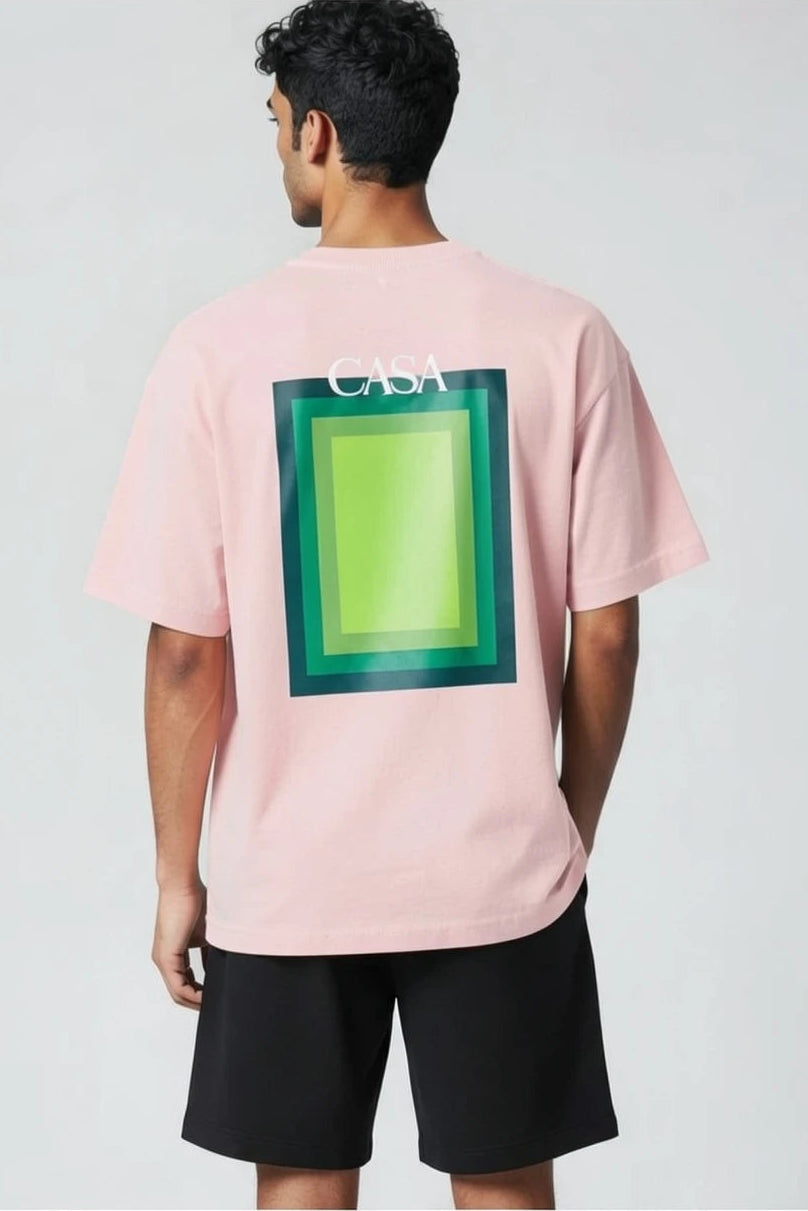 T-Shirt Graphique Casa – Édition Carré Vert