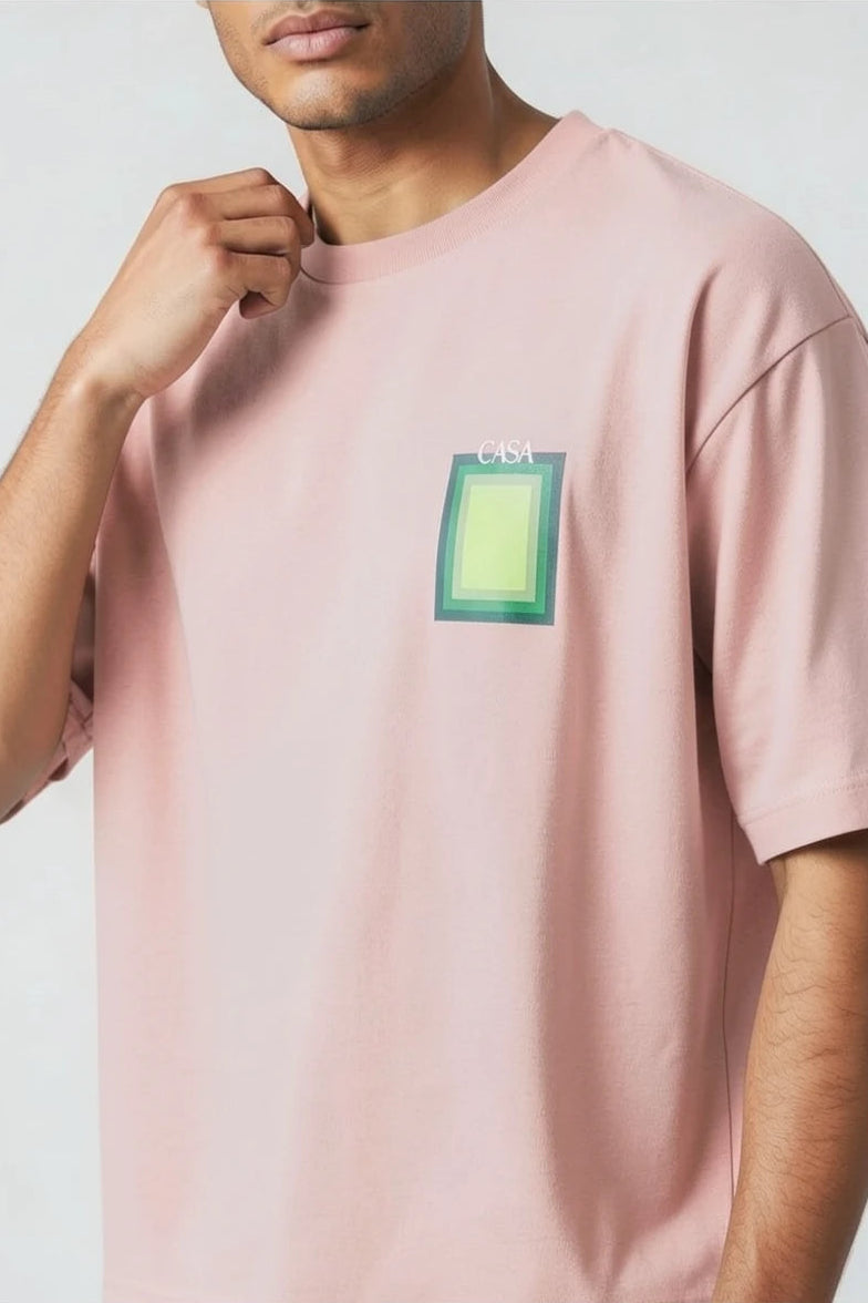 T-Shirt Graphique Casa – Édition Carré Vert