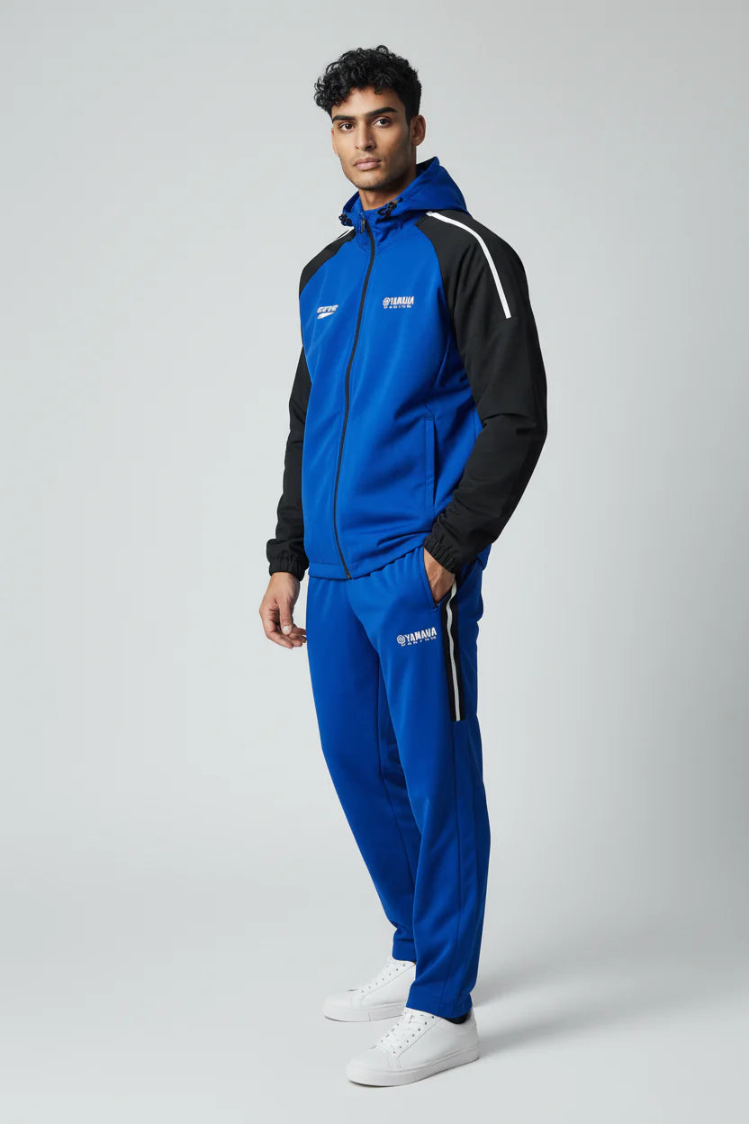 Ensemble survêtement Yamaha Premium Line – Bleu & Noir avec détails fluorescents