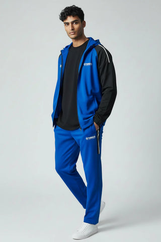 Ensemble survêtement Yamaha Premium Line – Bleu & Noir avec détails fluorescents