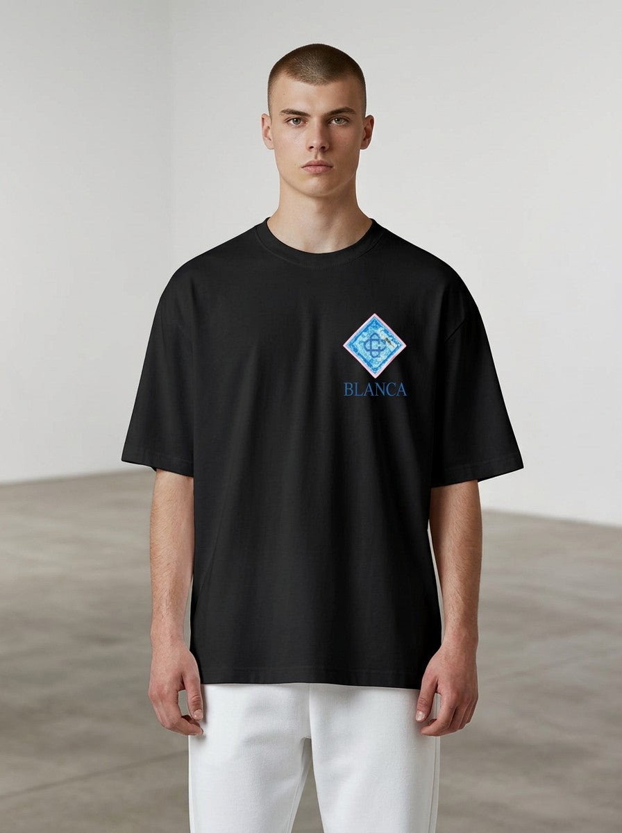 T-shirt Coupe semi Oversize - blanca
