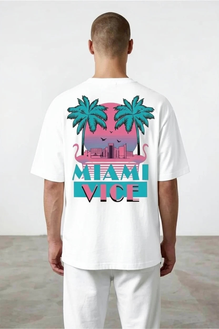 T-shirt Coupe semi Oversize - miami vice