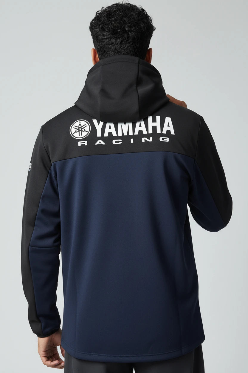 Veste Yamaha Racing - Bleu nuit & noir avec poche zippée frontale