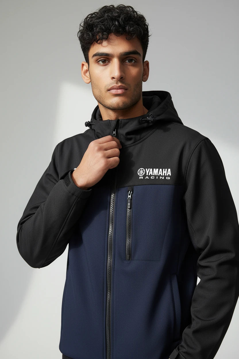 Veste Yamaha Racing - Bleu nuit & noir avec poche zippée frontale