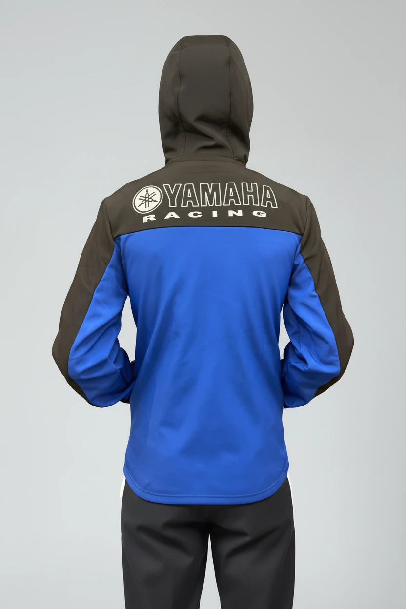 Veste Yamaha Racing - Noir & Bleu roy avec poche zippée frontale