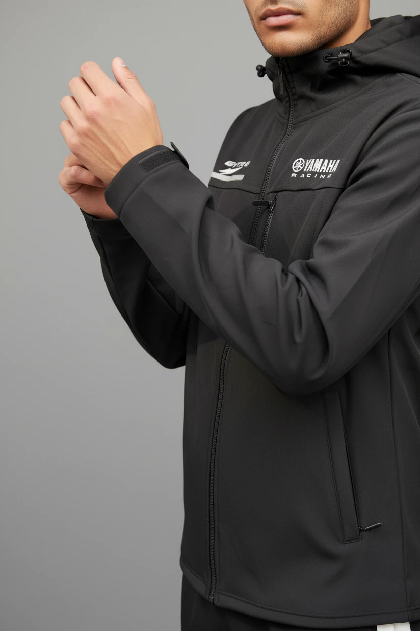 Veste Yamaha Racing - Noir avec poche zippée frontale