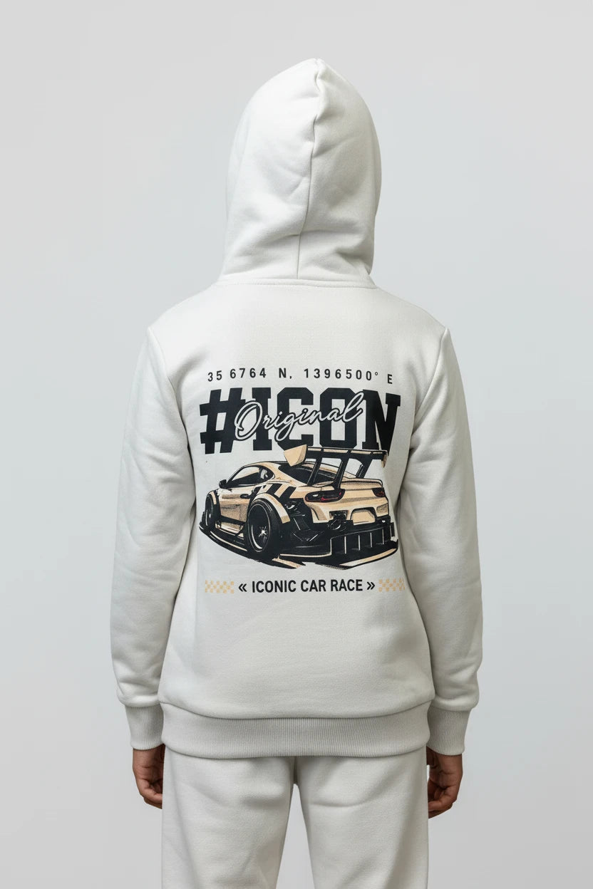 Ensemble Streetwear Iconic Car Race – Crème