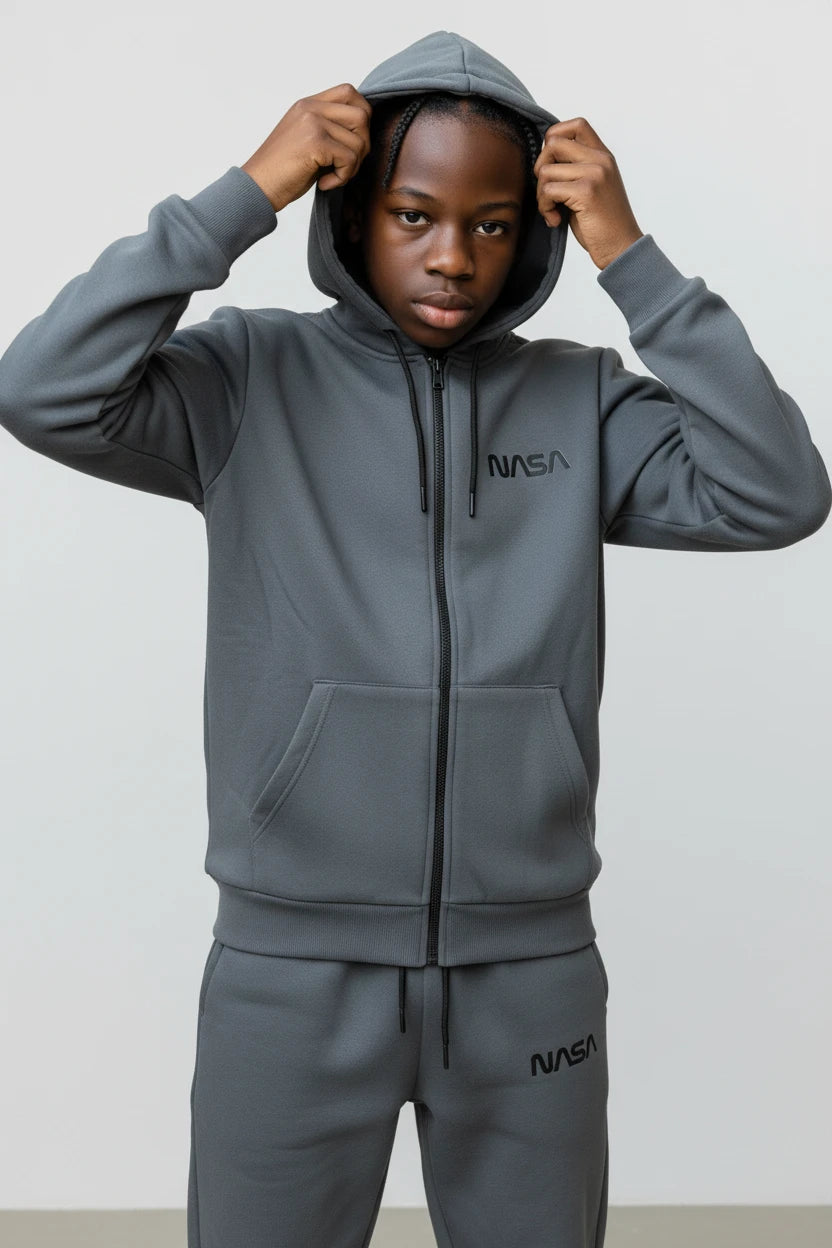 Ensemble Streetwear NASA - Gris Anthracite