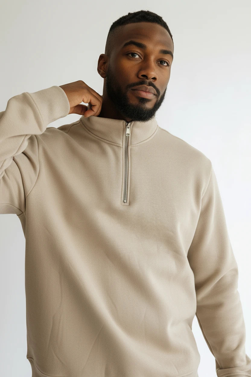 Pull Col Camionneur beige- FCT Company
