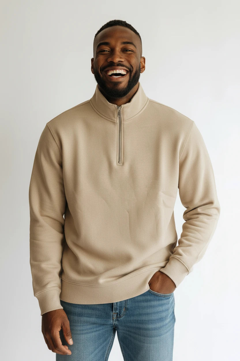 Pull Col Camionneur beige- FCT Company