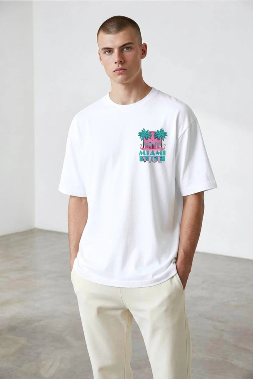 T-shirt Coupe semi Oversize - miami vice