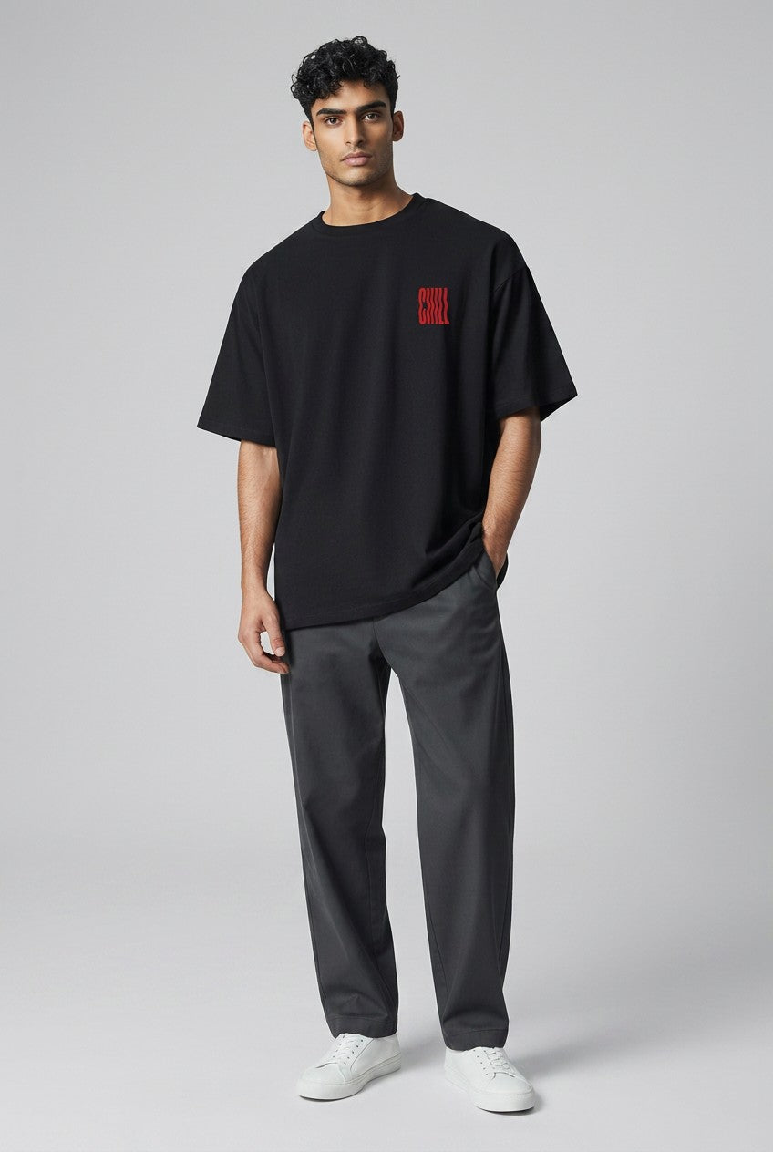 T-shirt Homme semi oversize "CHILL & Happiness"