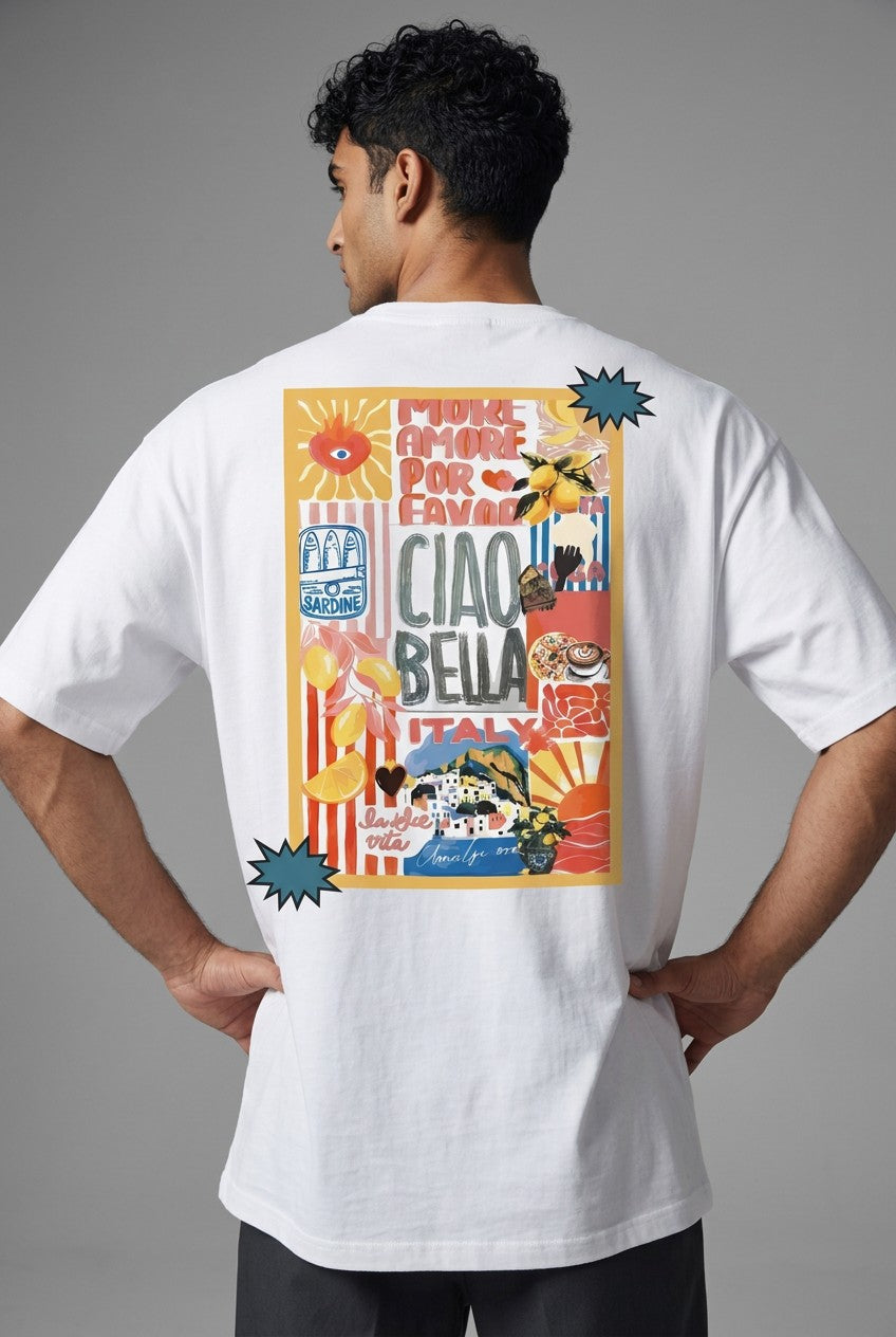 T-shirt Homme semi Oversize "CIAO BELLA ITALY"