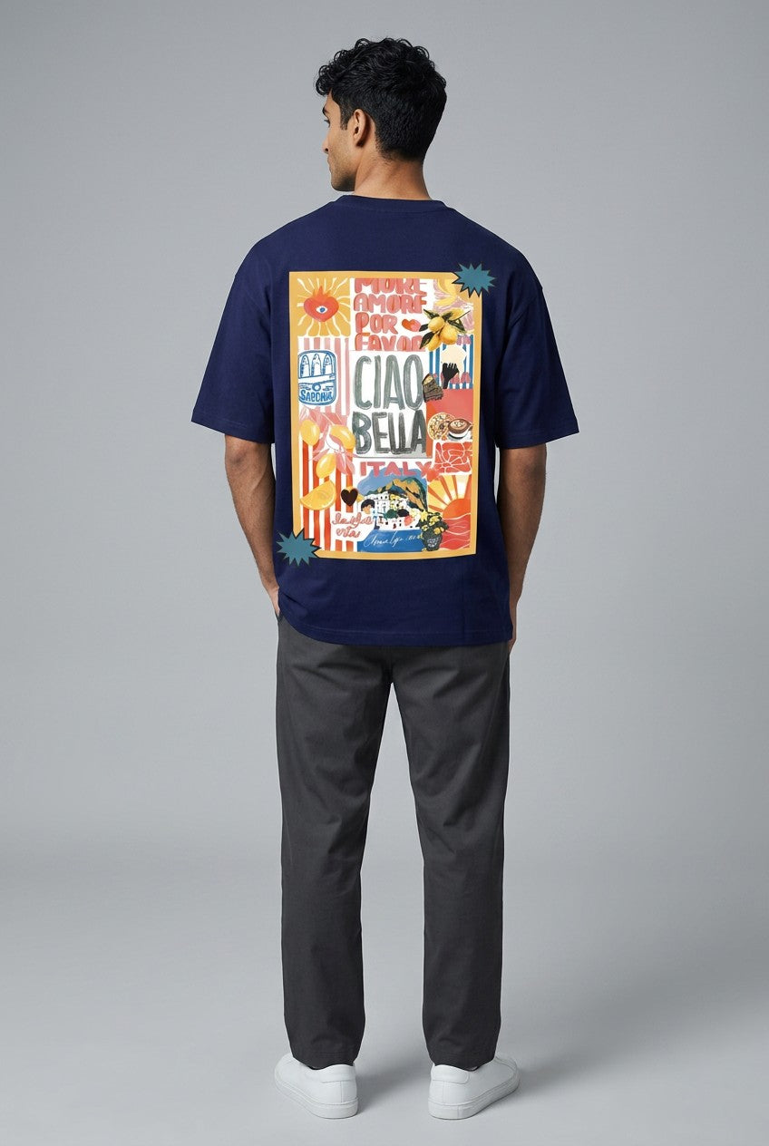 T-shirt Homme semi Oversize "CIAO BELLA ITALY"