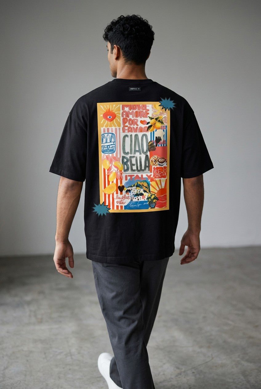 T-shirt Homme semi Oversize "CIAO BELLA ITALY"