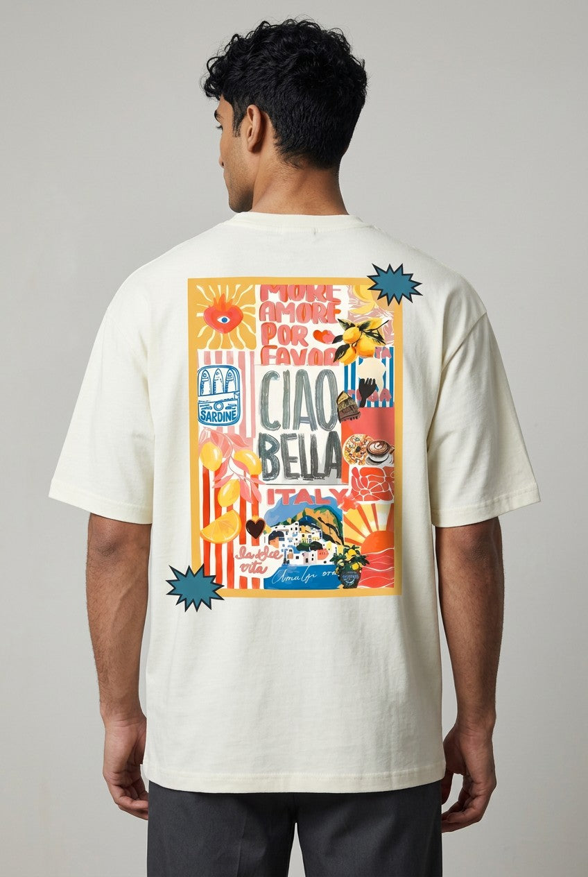 T-shirt Homme semi Oversize "CIAO BELLA ITALY"