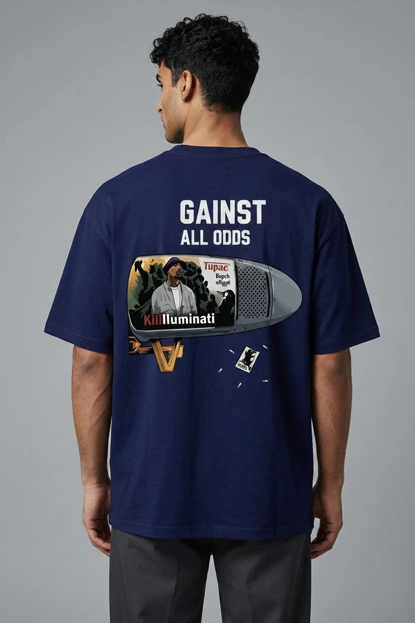 T-shirt Homme semi Oversize "AGAINST ALL ODDS"