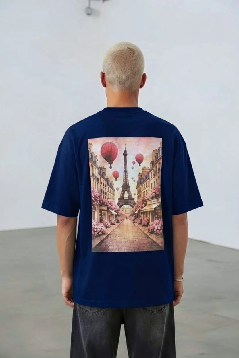 T-Shirt Graphique semi oversize "Trocadéro" – Paris en Fleurs