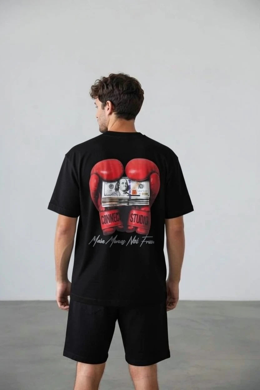 T-Shirt Graphique "Make Money Not Friends"