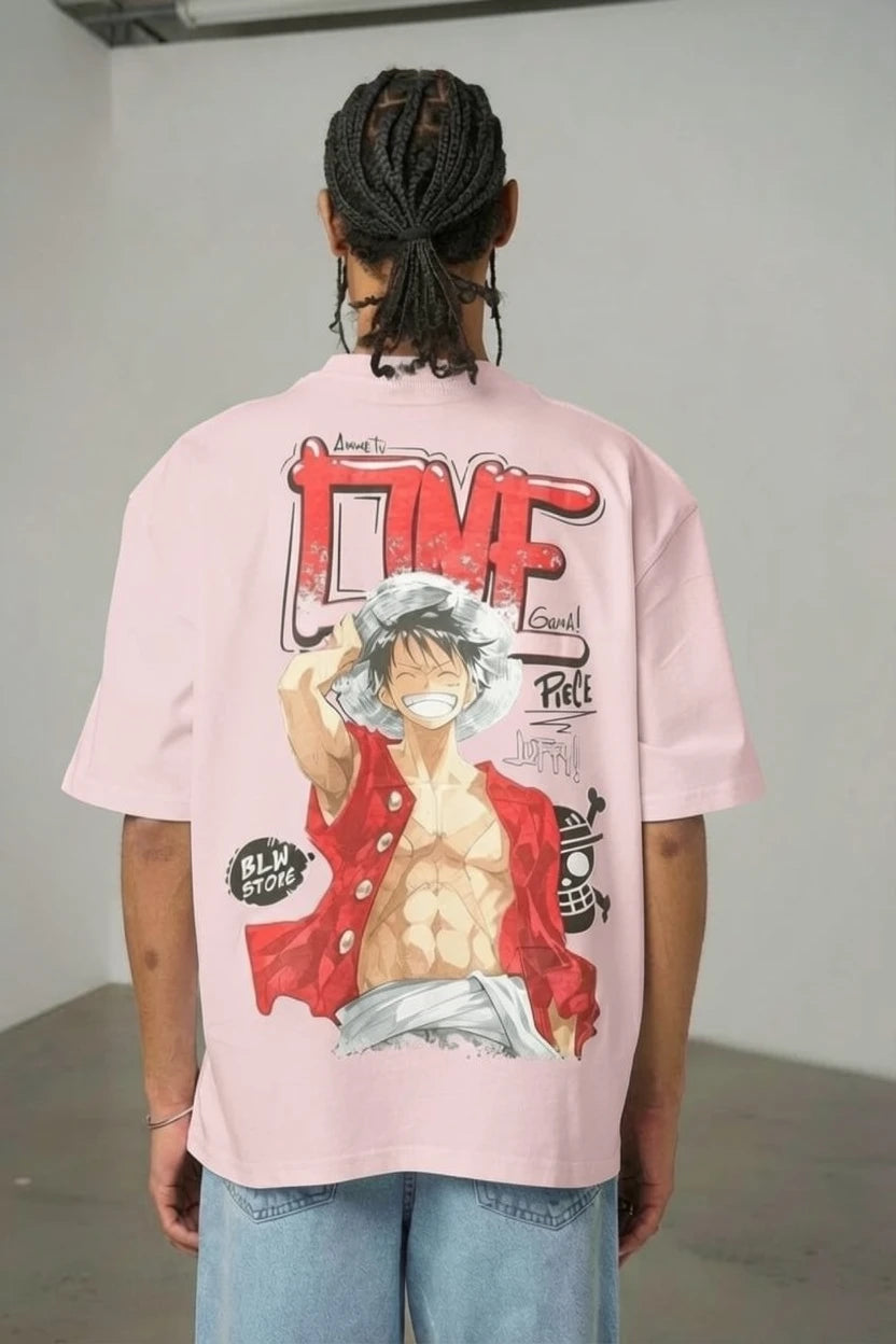 T-Shirt Graphique "One Piece" – Édition Luffy Street Art