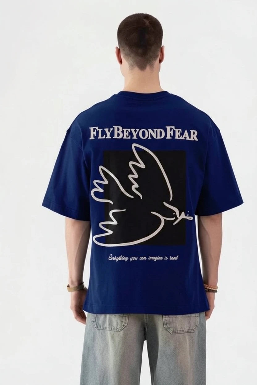 T-shirt semi oversize Fly Beyond Fear